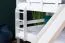 Letto a castello grande con scivolo 120 x 200 cm | Faggio massello laccato bianco | Divisibile | Easy Premium Line K32/n