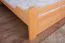 Letto matrimoniale king size 180 x 200 cm in faggio massello naturale | Easy Premium Line K5 | Design moderno, pannello laterale incluso
