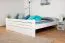 Letto matrimoniale Easy Premium Line K7 | Faggio massello laccato bianco | 160 x 200 cm | Pannello laterale incluso