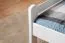 Letto matrimoniale Easy Premium Line K7 | Faggio massello laccato bianco | 160 x 200 cm | Pannello laterale incluso
