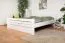 Letto matrimoniale 180x200 cm in faggio massello bianco | Stile moderno | Massima stabilità | Montaggio rapido