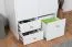 Armadio cameretta Egvad 02 | Bianco/faggio | 193 x 80 x 51 cm | 2 ante, 3 cassetti, 1 scomparto