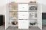 Cassettiera per cameretta Egvad 09 | Bianco e faggio | 95 x 120 x 40 cm | 2 ante, 3 cassetti, 6 scomparti