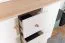 Cassettiera per cameretta Egvad 09 | Bianco e faggio | 95 x 120 x 40 cm | 2 ante, 3 cassetti, 6 scomparti