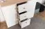 Cassettiera per cameretta Egvad 09 | Bianco e faggio | 95 x 120 x 40 cm | 2 ante, 3 cassetti, 6 scomparti
