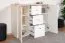 Cassettiera per cameretta Egvad 09 | Bianco e faggio | 95 x 120 x 40 cm | 2 ante, 3 cassetti, 6 scomparti