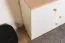 Cassettiera per cameretta Egvad 09 | Bianco e faggio | 95 x 120 x 40 cm | 2 ante, 3 cassetti, 6 scomparti
