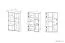 Scaffale bianco "Tornved" 04 | 138 x 80 x 34 cm | Design moderno e pratico | 3 ante e 1 ripiano