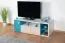 Mobile TV per cameretta "Aalst" 24 | rovere, bianco e blu | 40 x 125 x 50 cm | moderno e funzionale