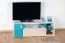 Mobile TV per cameretta "Aalst" 24 | rovere, bianco e blu | 40 x 125 x 50 cm | moderno e funzionale