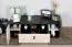 Mobile TV per cameretta "Aalst" 10 | Rovere, crema e nero | 40 x 120 x 50 cm | Design moderno