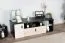 Mobile TV per cameretta "Aalst" 10 | Rovere, crema e nero | 40 x 120 x 50 cm | Design moderno