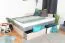 Letto singolo "Lede" 15 per cameretta | 90 x 200 cm | Grigio, rovere e bianco | Design moderno e funzionale