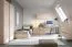 Armadio Fricourt 03 beige/rovere chiaro | 7 scomparti | 1 asta appendiabiti | 195 x 90 x 50 cm | Bordi ABS