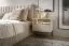 Comodino moderno in cashmere, 56 x 54 x 39 cm, con illuminazione LED, 1 cassetto e 1 scomparto, bordi in ABS