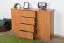 Cassettiera "Tandil" 15 in ontano | Design moderno | 82 x 135 x 40 cm | 4 cassetti e 2 ante