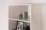 Scaffale Syrina 06 per cameretta | Bianco/Grigio | 202 x 54 x 45 cm | Design moderno e piedini in legno