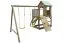 Torretta gioco "S2A", incl. scivolo a onde, altalena doppia, balcone, sabbiera e rampa da arrampicata - 400 x 390 cm (l x p)