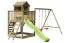 Torretta gioco "S4A", incl. scivolo a onde, altalena doppia, balcone, sabbiera, parete da arrampicata e scala in legno - 450 x 330 cm (l x p)