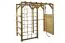 Struttura gioco "S10" con casetta, scala di legno, scivolo e barra orizzontale - 220 x 100 cm (l x p)