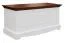 Cassapanca Gyronde 38 | Pino massiccio bianco/noce | 51 x 112 x 45 cm | Stile rustico elegante