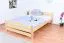 Letto singolo in pino massello naturale 83 | Rete a doghe inclusa | 140 x 200 cm | Design moderno e robusto