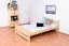 Letto singolo in pino massello naturale 84 | Rete a doghe inclusa | 120 x 200 cm | Design moderno