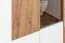 Arredo soggiorno moderno 5 pezzi | Rovere marrone e bianco lucido | Set "Manase" | Design contemporaneo