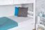Letto a castello divisibile Economic Line K20/h in faggio massiccio bianco, reti 90x200 cm, testiera e pediera dritte
