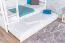 Letto a castello divisibile Economic Line K20/h in faggio massiccio bianco, reti 90x200 cm, testiera e pediera dritte
