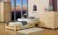 Letto singolo "A9", pino massiccio, naturale, incl. rete a doghe - 90 x 200 cm