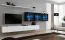 Pensile moderno Balestrand 261 | Bianco/Nero | 150 x 340 x 40 cm | Illuminazione LED integrata