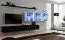 Pensile moderno Balestrand 262 nero/bianco | 150x340x40 cm | Ampio spazio contenitivo