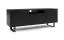 Mobile TV robusto Zapopan 103 nero | 56 x 150 x 40 cm | Gambe in metallo | Push-to-open | 4 scomparti | Passacavo