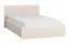 Letto una piazza e mezza "Sarandi" 33, beige, rete a doghe sollevabile, con testiera, 120 x 200 cm