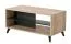 Tavolino salotto Vracar 02 | Rovere grigio e nero | 1 ripiano | Bordi ABS | 47 x 102 x 50 cm