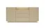 Madia "Manouba" 03, color cacao/rovere Cremona, 2 ante a battente, 5 scomparti, 3 cassetti, illuminazione a LED, funzione "push-to-open", 176 x 40 x 83 cm