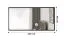 Specchio rettangolare Monk 03 nero opaco | Design moderno | 60 x 140 cm | Alta qualità