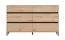 Cassettiera "Lapovo" 10, color rovere Artisan, gambe nere, 6 cassetti, bordi in ABS, 157 x 40 x 90 cm