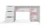 Scrivania "Toluca" 03, bianco, 1 anta a battente, 2 cassetti, 2 scomparti, Sistema "push-to-open", 160 x 52 x 78 cm