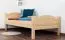 Letto singolo 113, faggio massello, naturale, incl. rete a doghe - 90 x 200 cm