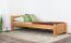 Letto singolo in pino massello color ontano | Rete a doghe inclusa | 80 x 200 cm | Design moderno