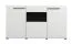 Arredo soggiorno completo Idos | Bianco, grigio rovere, nero | Vetro Parsol | Vetrine, mobile TV, cassettiera, tavolino