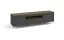 Mobile porta TV "Barbe" 23 | Nero opaco | Maniglie oro | 1 cassetto, 2 ante, 3 scomparti | 51,5 x 177 x 40 cm