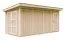 Capannone Waldenstein con 1 porta doppia e 1 porta singola, pavimento e tegole del tetto inclusi, superficie utile: 11,5 m², finestre piccole, 236 x 486 cm