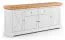 Cassettiera Bresle 04 | Pino massiccio bianco/naturale | 85x200x41 cm | Stile country e ampia capacità