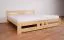 Letto king size "Milo" 39, pino massello, incl. rete a doghe, finitura naturale - 180 x 200 cm (l x l)