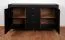 Credenza Barbe 17 nero opaco | Maniglie oro | 2 ante, 3 cassetti, 4 scomparti | Bordi ABS | 83,5 x 137 x 40 cm