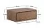 Comodino Amru 10 in rovere fumé | Legno massiccio oliato | 1 cassetto soft-close | Design senza maniglie | 19 x 50 x 35 cm