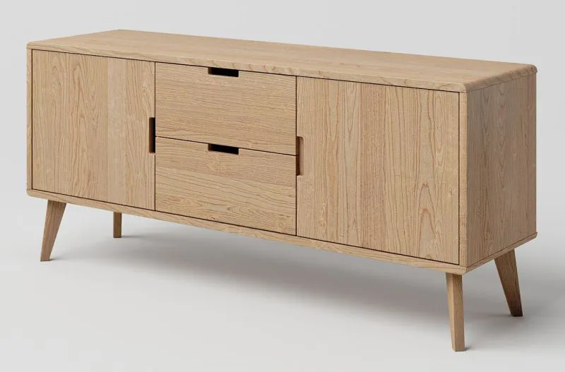 Cassettiera Aurornis 44 in rovere massiccio | Design moderno | 64 x 142 x 40 cm